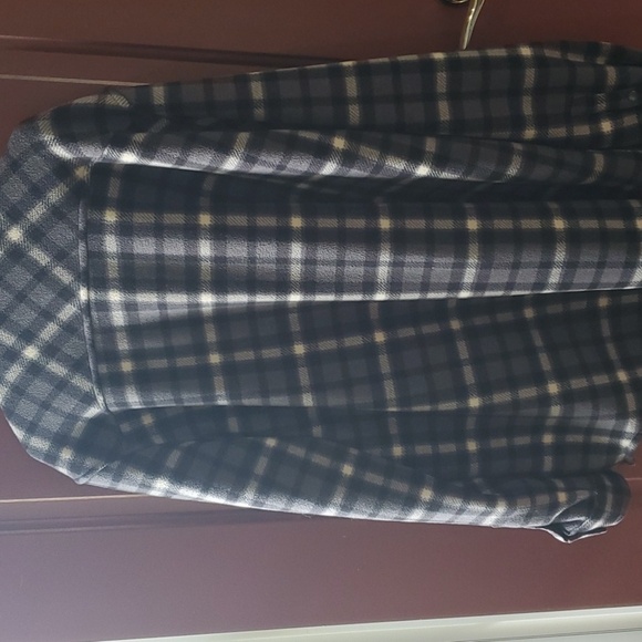 Eddie Bauer Black and Gray Plaid Flannel Shacket  2XL - Picture 11 of 12